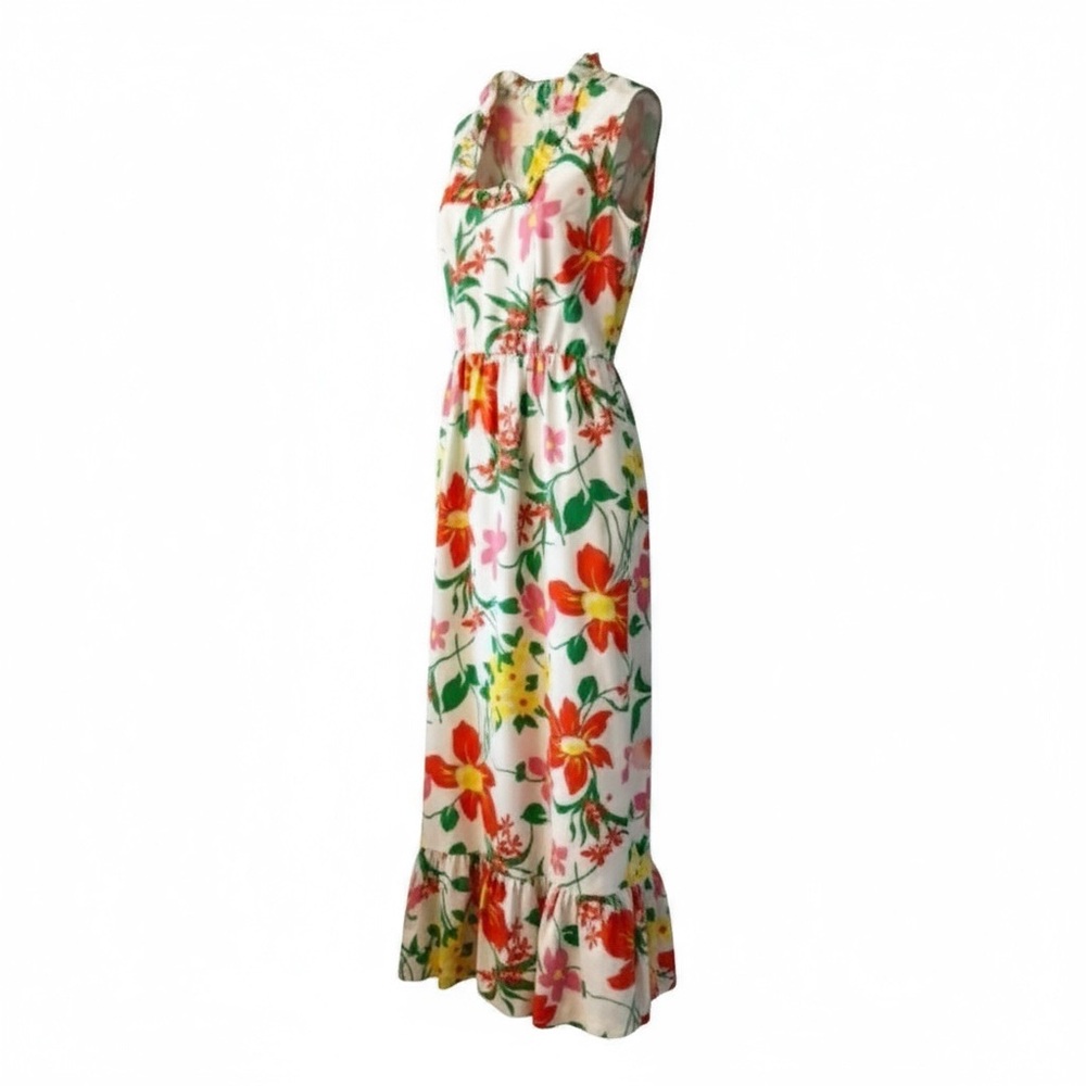 Vintage 1970s Concept 70’s by Swirl Floral Maxi Dress (Polyester) – Size Small - Picture 2 of 8